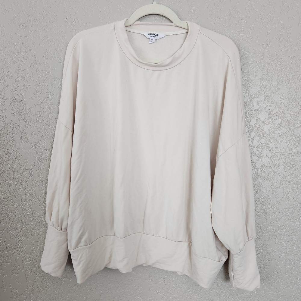 BB Dakota Steve Madden Long Sleeve Oversized Shirt Cream Size M